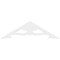 Ekena Millwork Pitch Cornelia Architectural Grade PVC Gable Pediment, 60"W x 17 1/2"H x 1"P (7/12) GPP060X018X100CRN - alternate 2